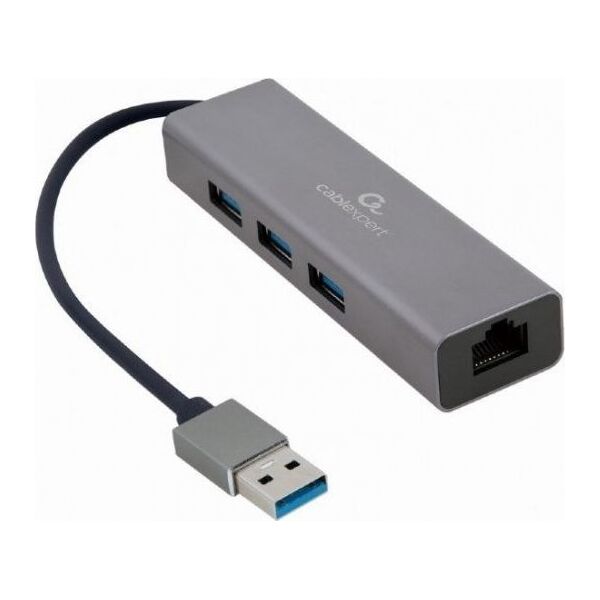 HUB USB Gembird 1x RJ-45  + 3x USB-A 3.0 (A-AMU3-LAN-01)