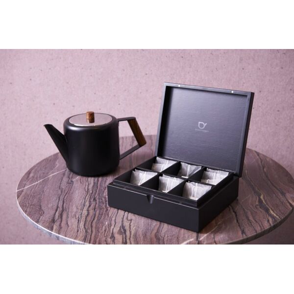 Bredemeijer Bredemeijer Tea Bag Box with 6 Compartments, black 184006