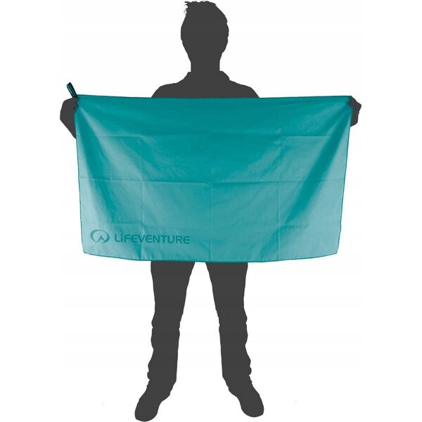 Lifeventure Recycled SoftFibre Trek Towel, Teal, Large