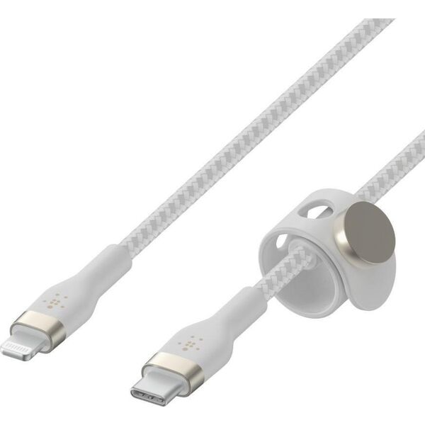 Kabel USB Belkin USB-C - Lightning 1 m Biały (CAA011BT1MWH)