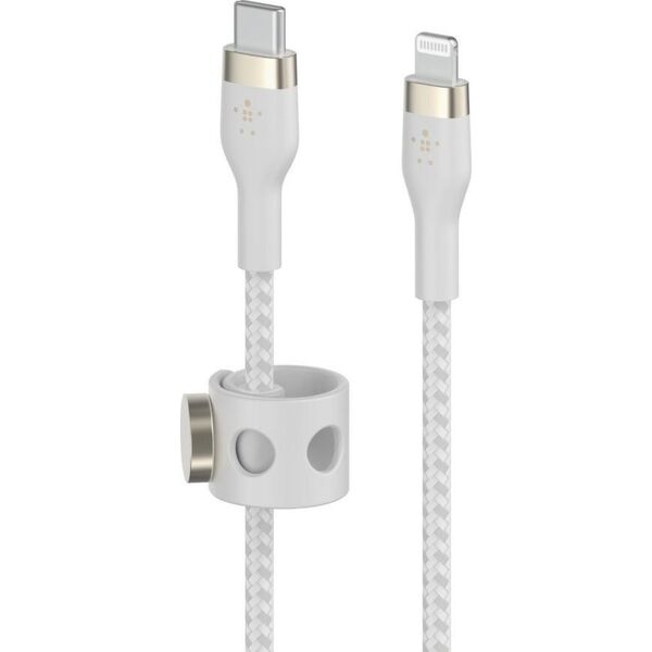 Kabel USB Belkin USB-C - Lightning 1 m Biały (CAA011BT1MWH)