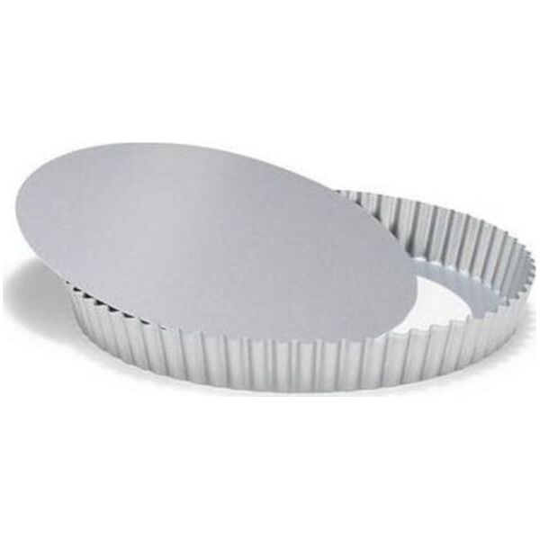 Patisse kształt quiche z luźnym dnem 28 cm stal srebrna