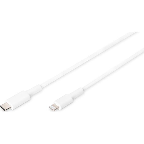 Kabel USB Digitus USB-C - Lightning 1 m Biały (DB-600109-010-W)