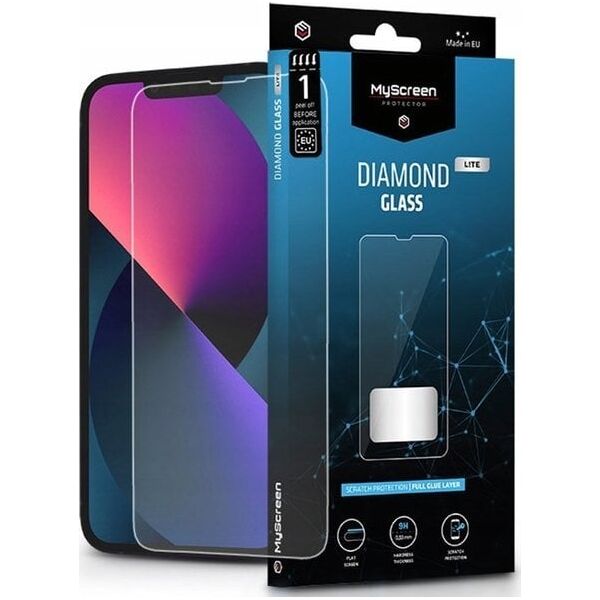 MyScreen Protector Apple iPhone 13 Mini 5.4" - Szkło hartowane na płaską część ekranu DIAMOND GLASS LITE