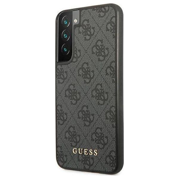 Guess Etui Guess GUHCS22SG4GFGR Samsung Galaxy S22 szary/grey hard case 4G Metal Gold Logo