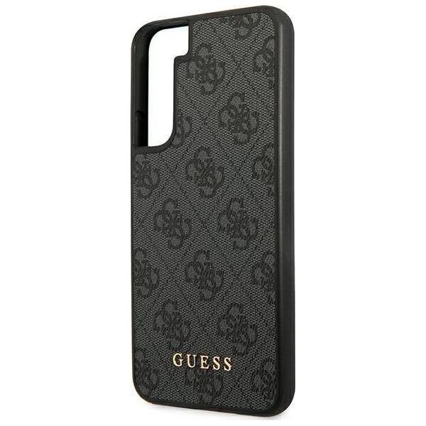 Guess Etui Guess GUHCS22SG4GFGR Samsung Galaxy S22 szary/grey hard case 4G Metal Gold Logo