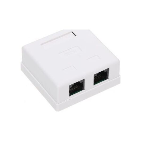 GNIAZDO ZAKOŃCZENIOWE RJ45-2G2 PODWÓJNE