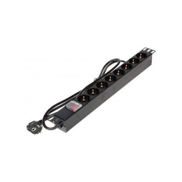 Delta Listwa zasilająca 19" 1U 8x Schuko (PD-8/RACK-N)