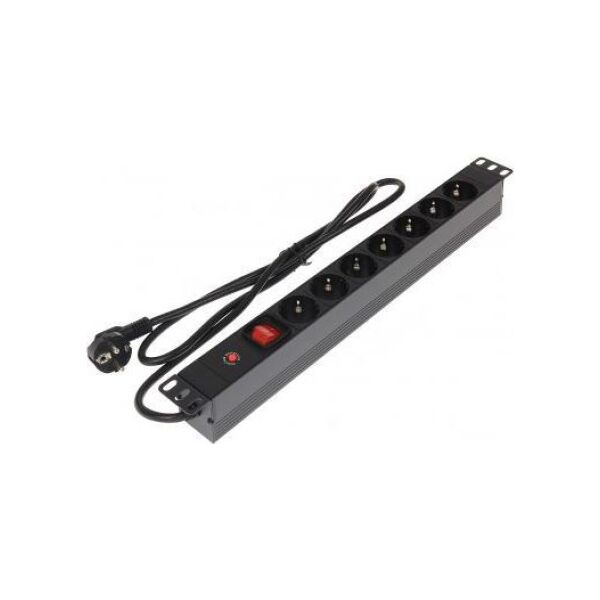 Delta Listwa zasilająca 19" 1U 7x Schuko (L19/7F)