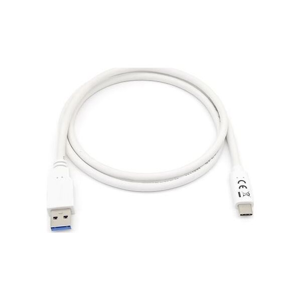Kabel USB Equip USB-A - USB-C 1 m Biały (128364)