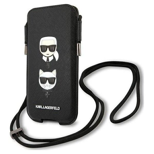 Etui na tablet Karl Lagerfeld Karl Lagerfeld Torebka KLHCP12MOPHKCK 6,1" czarny/black hardcase Saffiano Ikonik Karl&Choupette Head