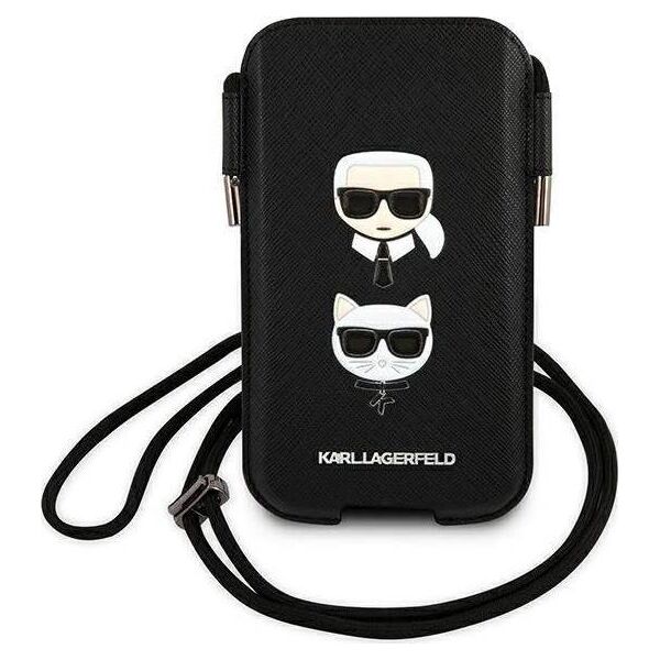 Etui na tablet Karl Lagerfeld Karl Lagerfeld Torebka KLHCP12MOPHKCK 6,1" czarny/black hardcase Saffiano Ikonik Karl&Choupette Head