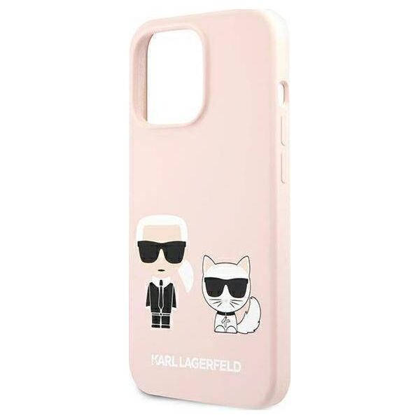 Karl Lagerfeld Karl Lagerfeld KLHMP13XSSKCI iPhone 13 Pro Max 6,7" hardcase jasnoróżowy/light pink Silicone Ikonik Karl & Choupette Magsafe
