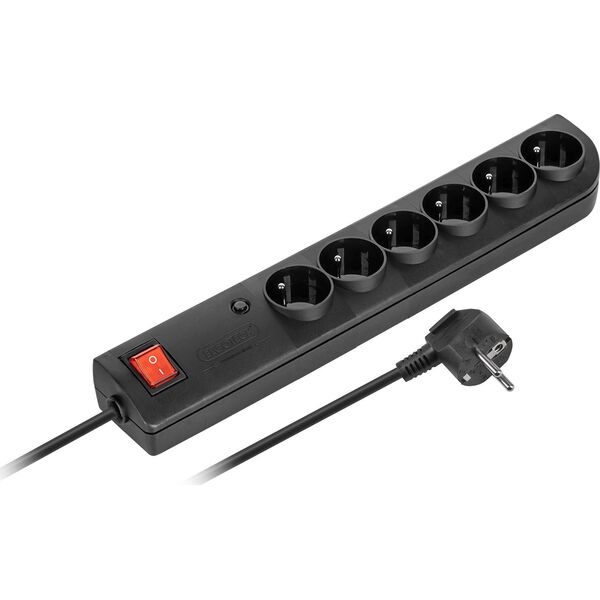 Listwa zasilająca Elgotech PSF4 6 gniazd 1.5 m czarna (PSF4-601-2)