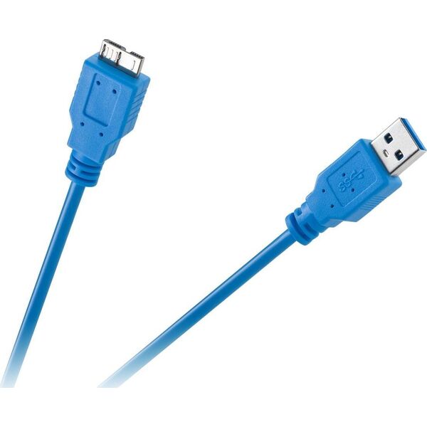Kabel USB Cabletech USB-A - microUSB 1.8 m Niebieski (KPO2902)