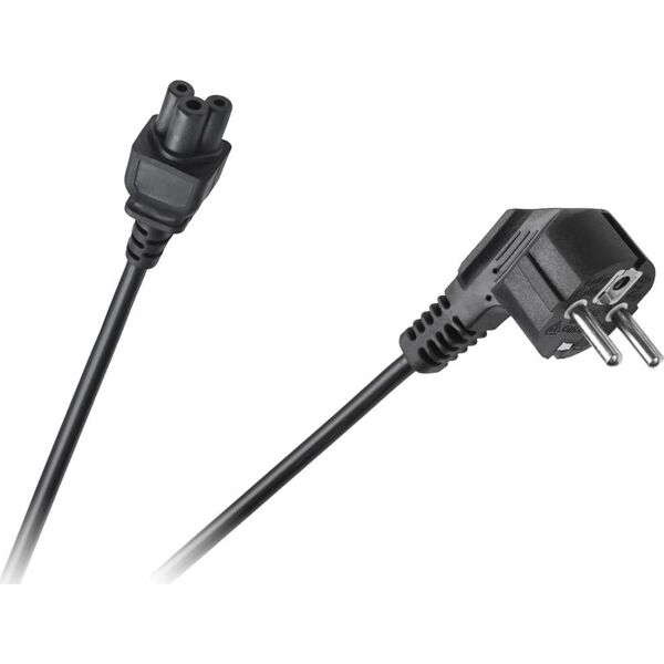 Kabel zasilający Cabletech Kabel sieciowy do laptopa (koniczynka) 1.5m Cabletech Eco-Line