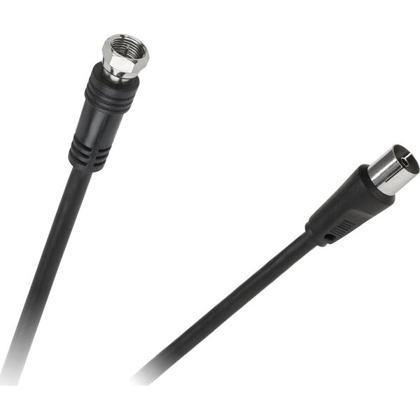 Kabel Antenowy - Antenowy (F) 1.8m czarny (KPO2738-1,8)