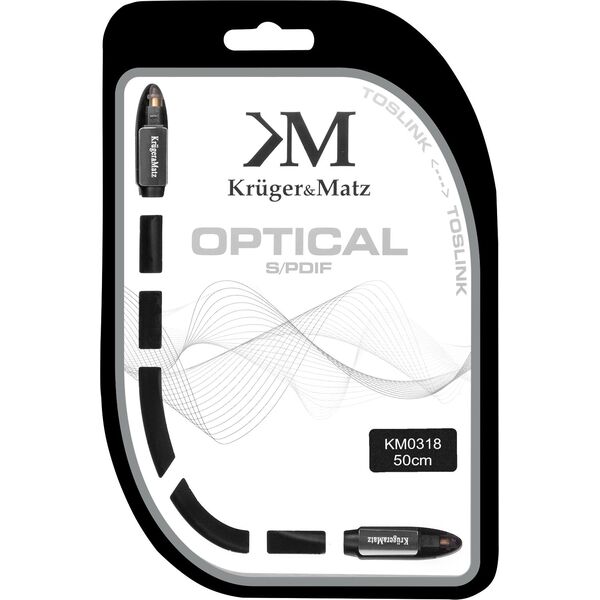 Kabel Kruger&Matz Toslink - Toslink 0.5m czarny (KM0318)