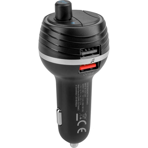 Transmiter FM PeiYing Transmiter samochodowy FM z funkcą bluetooth i dwoma gniazdami USB