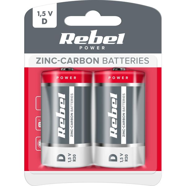 Rebel Bateria Greencell D / R20 2 szt.