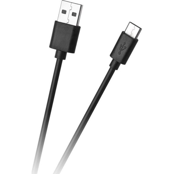Kabel USB Foxconn USB-A - USB-C 1 m Czarny (GSM1000B)