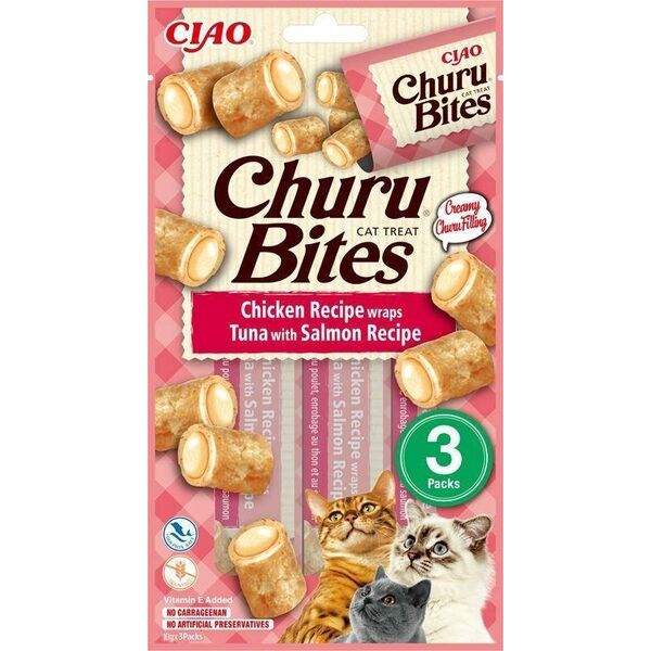 Churu Przysmak CHURU Bites Tuńczyk&Łosoś dla kota 3x10g