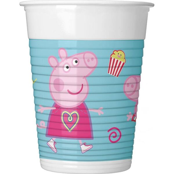 GoDan Kubeczki plastikowe Świnka Peppa 200ml 8szt Godan