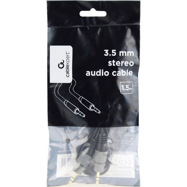 Kabel Gembird Jack 3.5mm - Jack 3.5mm 1.5m czarny (CCAP-3535MM-1.5M)