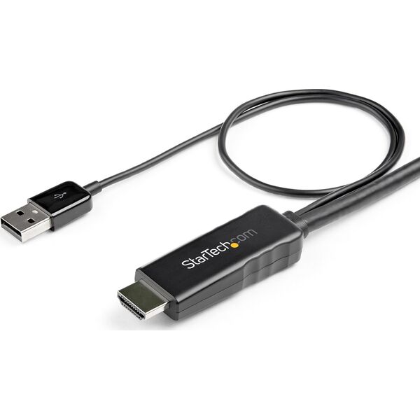 Kabel StarTech DisplayPort - HDMI + USB-A 3m czarny (HD2DPMM3M)