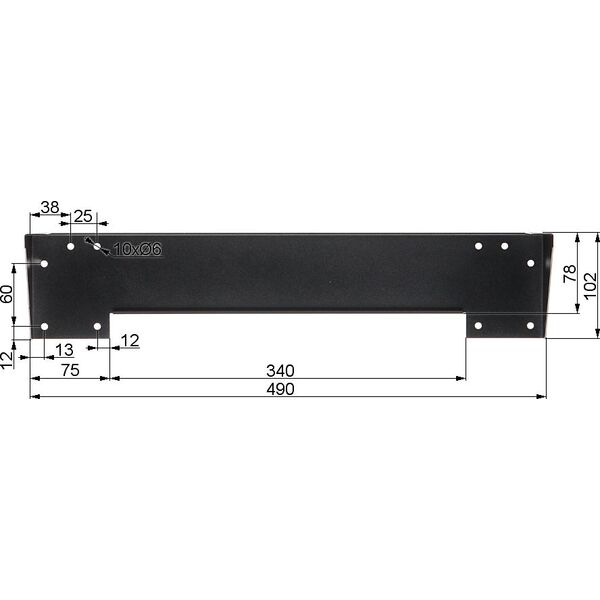 Uchwyt do urządzeń rack 19" 1U (A19S-1U)