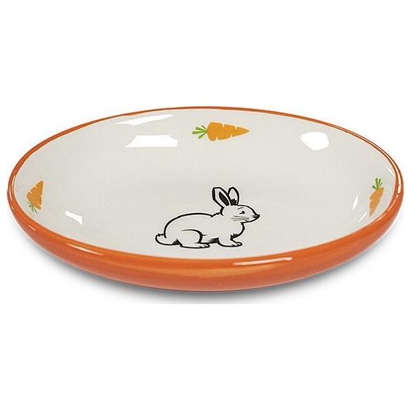 Yarro International YARRO MISKA CER. OWALNA DLA KRÓLIKA POMARAŃCZOWA 13 x 9 x 2,5 CM