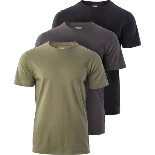 Magnum KOSZULKA MAGNUM BASIC T-SHIRT 3-PACK OLIVINE/FORGED IRON/BLACK L