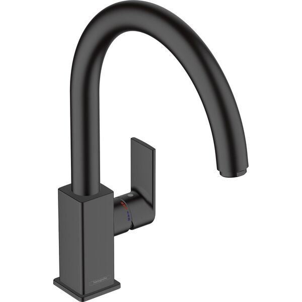 Bateria kuchenna Hansgrohe Vernis Shape M35 stojąca czarna matowa (71871670)