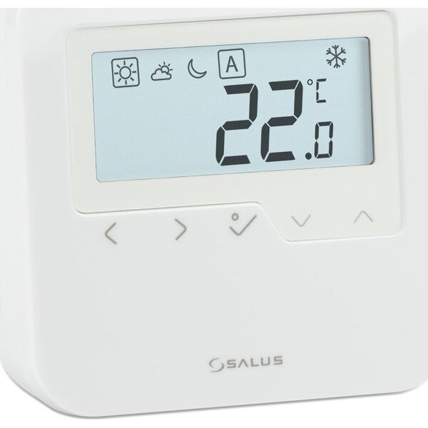 Salus Bezprzewodowy, natynkowy, cyfrowy regulator temperatury sieci ZigBee - dobowy, 2xAA, biały