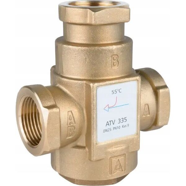 Afriso Zawór temperaturowy ATV 335, DN25, Rp1", kvs 9, 55°C