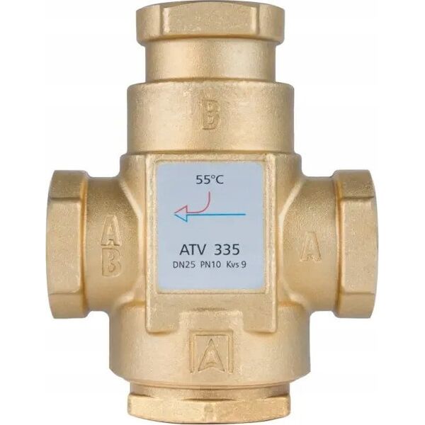 Afriso Zawór temperaturowy ATV 335, DN25, Rp1", kvs 9, 55°C