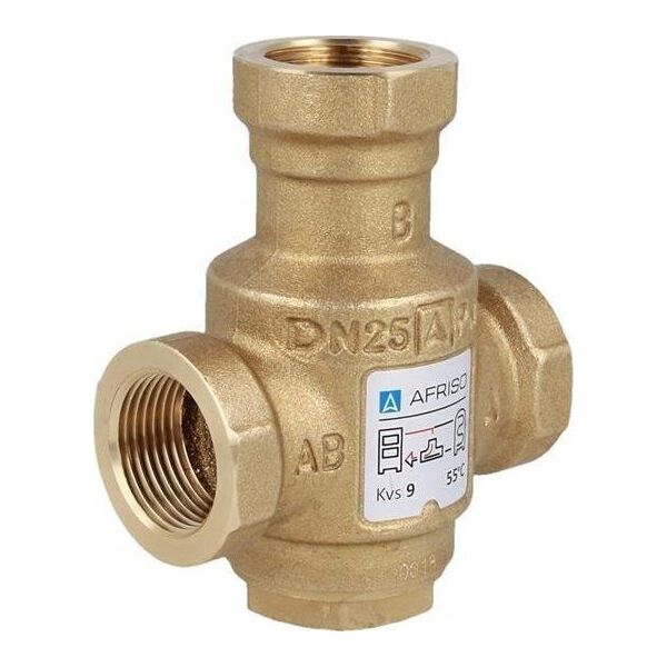 Afriso Zawór temperaturowy ATV 335, DN25, Rp1", kvs 9, 55°C