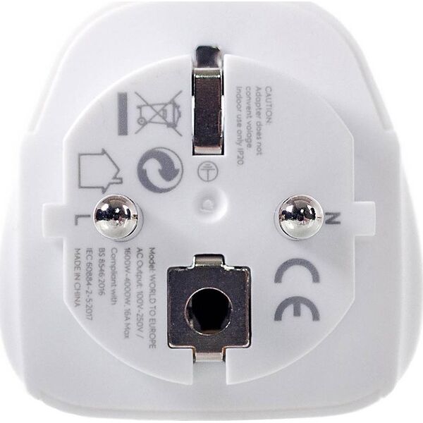Lifeventure Adapter podróżny Lifeventure World to Europe Travel Adaptor Uniwersalny