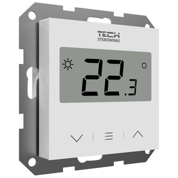 Tech Przewodowy regulator pokojowy F-2z v1 dwustanowy do systemów ramkowych, biały