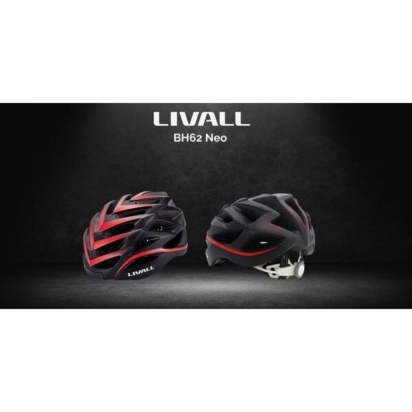 Livall Smart Kask Szosowy BH62 Neo Bluetooth/LED/SOS 55-61cm