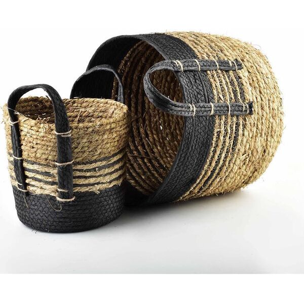 Affek Design BALI KOMPLET 2 KOSZY trawa morska 33x33xH:26/24x24xH:21cm
