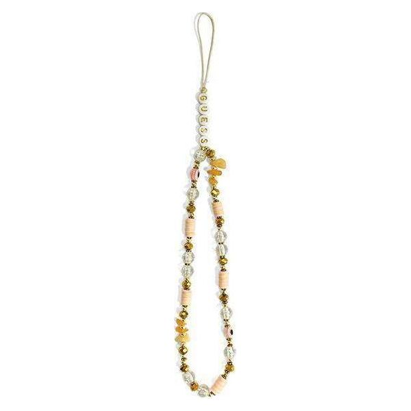Guess Guess zawieszka GUSTBOHP Phone Strap brązowy/brown Beads Bohemia