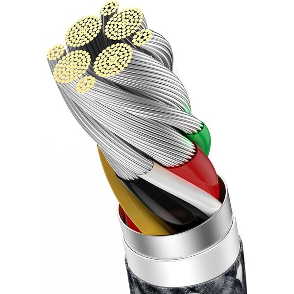 Kabel USB Baseus USB-A - USB-C 1 m Szary (CALD000616)