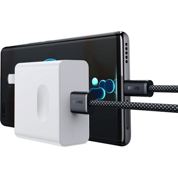 Kabel USB Baseus USB-A - USB-C 1 m Szary (CALD000616)
