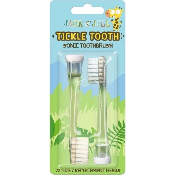 Końcówka Jack N' Jill, Wymienne główki do szczoteczki sonicznej Tickle Tooth, 2 szt