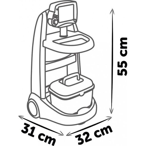 Smoby Elektroniczny Wózek Lekarski 16 akcesoriów (GXP-833621)