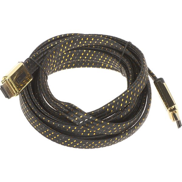 Kabel HDMI - HDMI 3m złoty (HDMI-3.0-MFL)