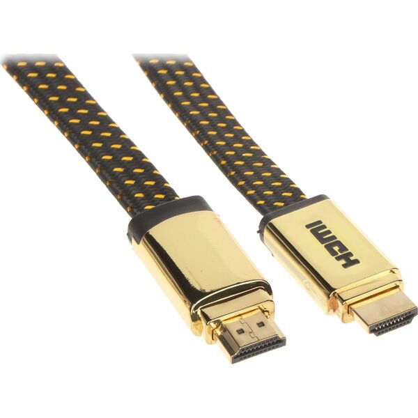 Kabel HDMI - HDMI 3m złoty (HDMI-3.0-MFL)
