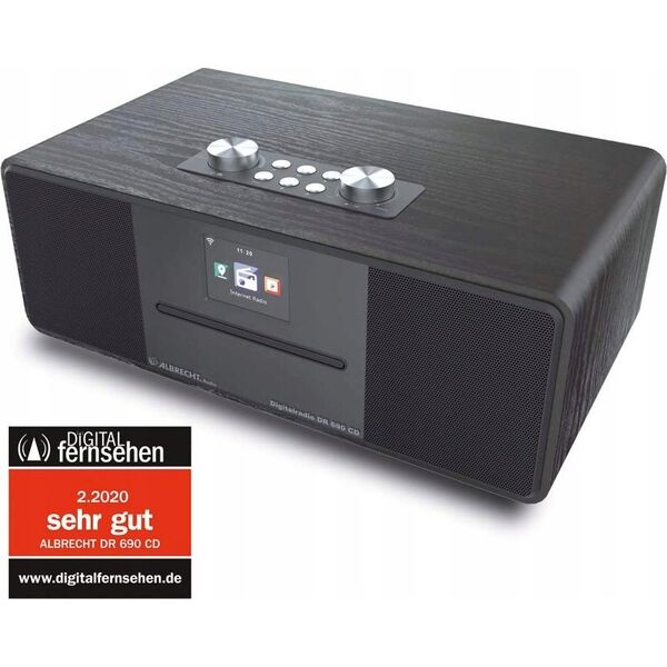 Radio Albrecht Albrecht DR 690 CD Internetradio schwarz CD/DAB+/UKW/BT