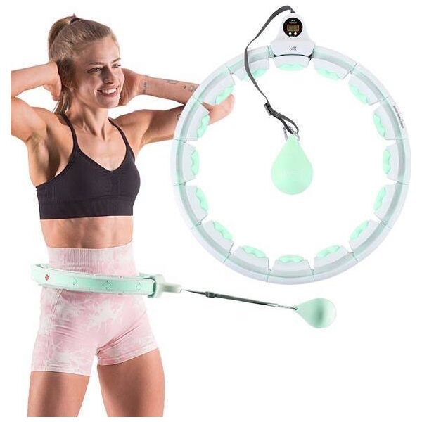 HMS HHW06 GREEN HULA HOP Z WYPUSTKAMI I OBCIĄŻNIKIEM + LICZNIK HMS
